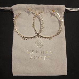 Kendra Scott Gold Textured Hoop Earrings